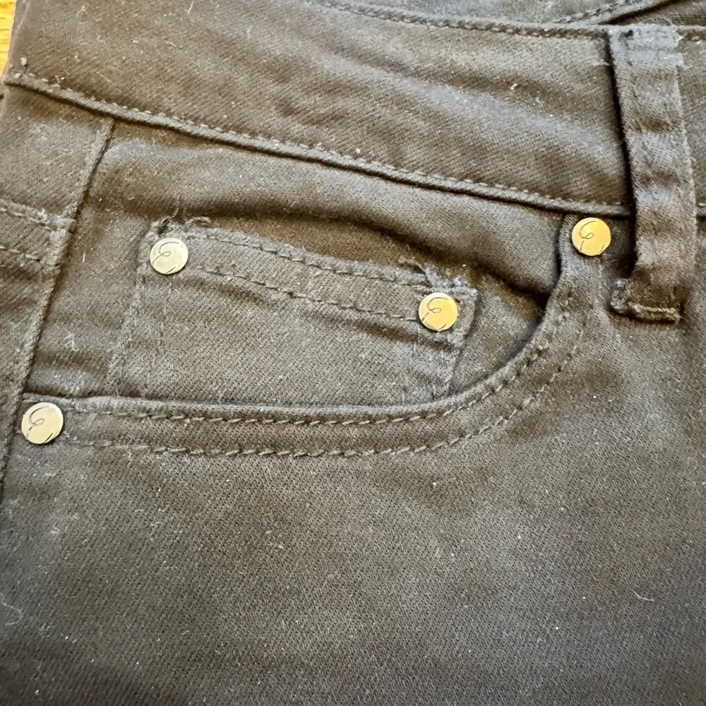 Y2K Earl Black Flared Flounce Raw Hem Women’s Jeans Size 6 - Picture 4 of 9